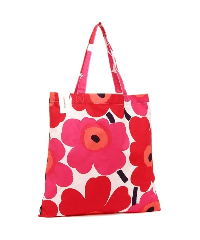 13%OFF！＜マガシーク＞ マリメッコ マリメッコ トートバッグ MARIMEKKO 067572 001 ホワイト レッド A4対応 レディース その他 フリー Marimekko】 セール開催中】