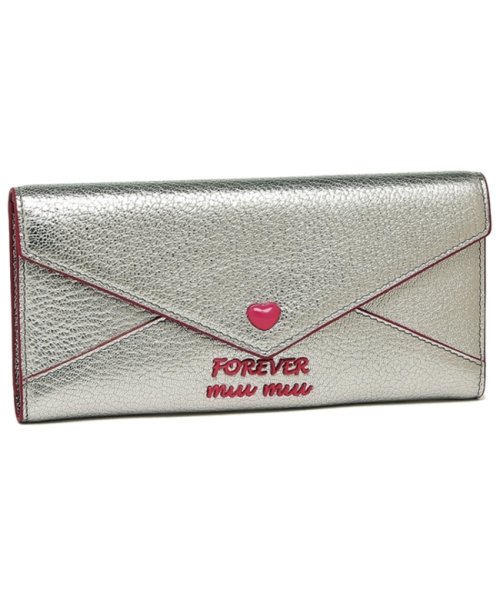 セール ミュウミュウ 長財布 レディース Miu Miu 5mh013 2bq3 F0yfw シルバー ミュウミュウ Miumiu Magaseek