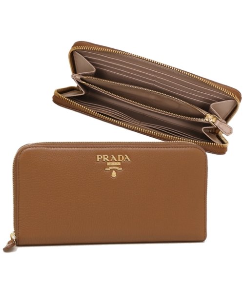 セール プラダ 折り財布 レディース Daino Colour Prada 1ml506 2bg5 F005o ブラウン プラダ Prada Magaseek