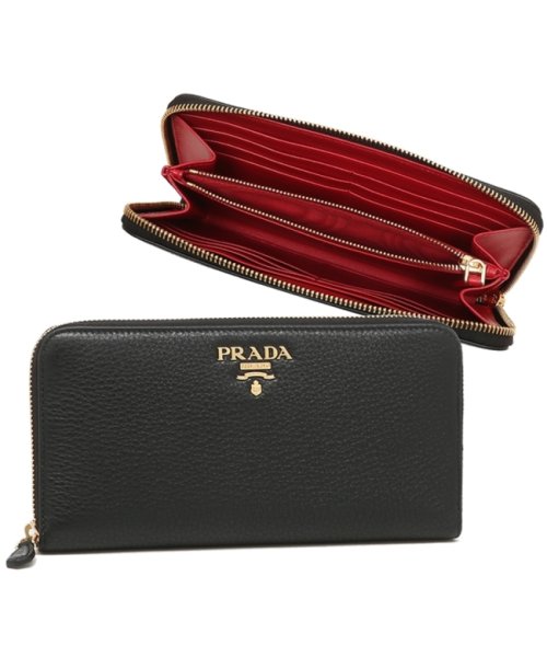 セール プラダ 折り財布 レディース Daino Colour Prada 1ml506 2bg5 F0lj4 ブラック プラダ Prada Magaseek