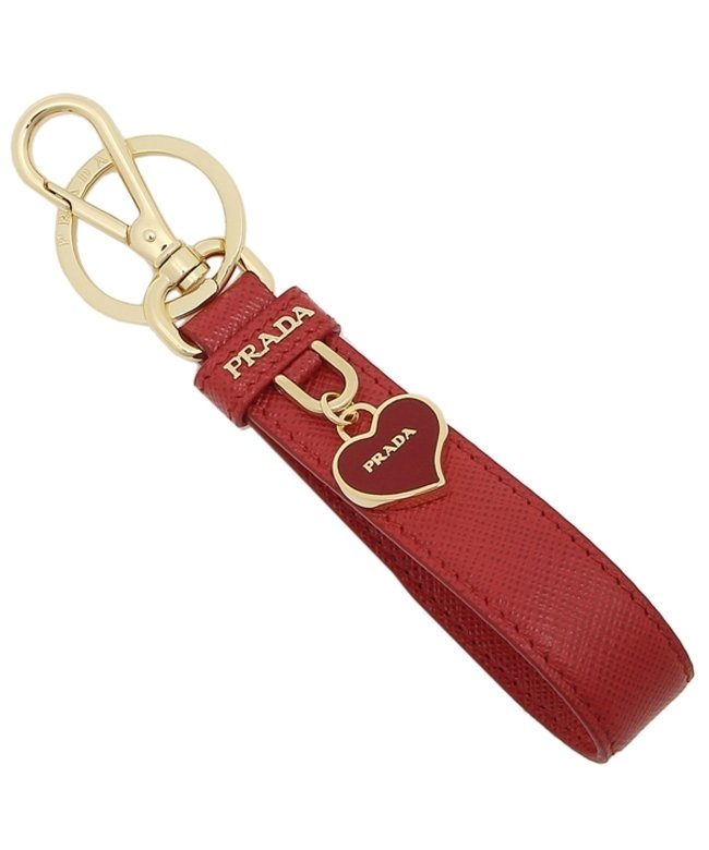 プラダ キーリング メンズ レディース ユニセックス Saffiano Prada 1pp143 053 F068z レッド プラダ Prada Magaseek