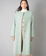 ＜マガシーク＞ サンヨーコート ＜Rain Wool＞カシミヤ混カラーレスコート レディース グリーン 36 SANYOCOAT】画像