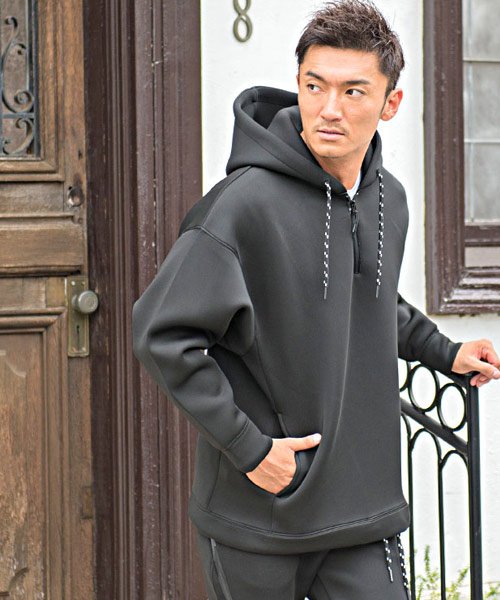 Cavaria キャバリア ダイバー素材撥水ストレッチ加工長袖ハーフジップパーカー キャバリア Cavaria Magaseek Cavaria キャバリア ダイバー素材撥水ストレッチ加工長袖ハーフジップパーカー キャバリア Cavaria Magaseek