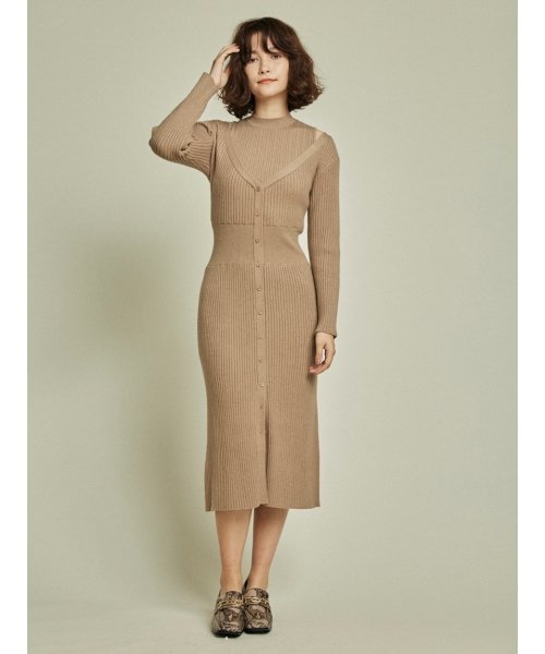 レイヤードニットワンピース リリー ブラウン Lily Brown Magaseek レイヤードニットワンピース リリー ブラウン Lily Brown Magaseek