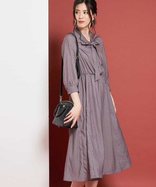 セール 49 Off 洗える プリントボウタイワンピース オフオン Ofuon Magaseek