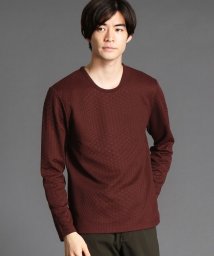 NICOLE CLUB FOR MEN(ニコルクラブフォーメン)/幾何学柄ブリスタ－プルオーバー/07ボルドー