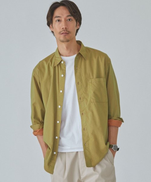 セール Sc 100 2 Giza ルーズ レギュラーカラー シャツ グリーンレーベルリラクシング Green Label Relaxing Magaseek