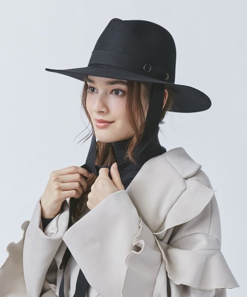 Chapeaud'O(Chapeaud’O)/Chapeau d' O Sling Ribbon Fedora/ブラック