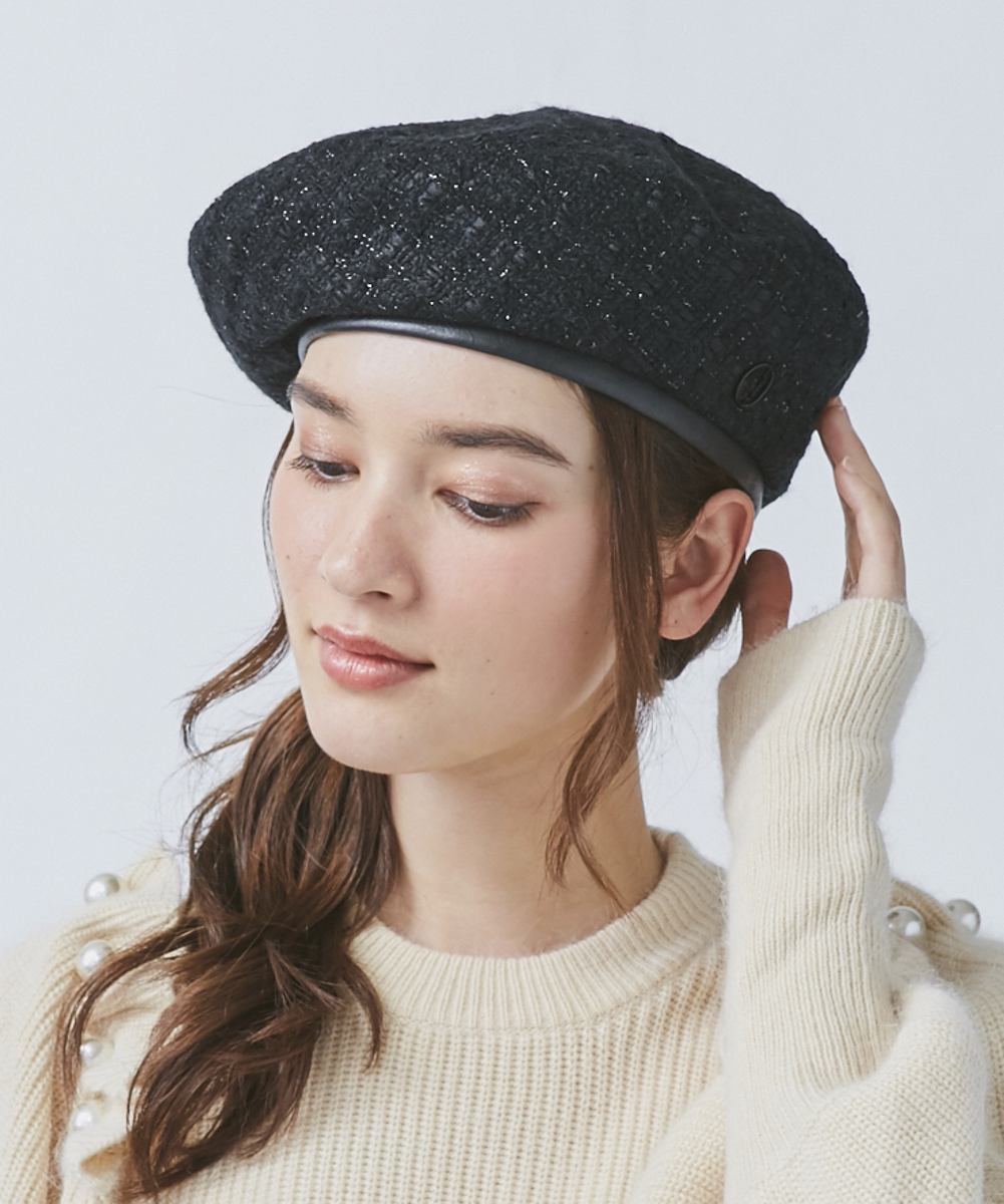 セール】Chapeau d' O Fancy Tweed Beret(503529827) | Chapeaud'O