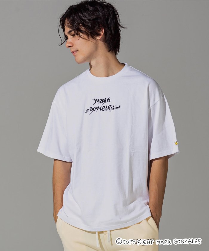 セール Mark Gonzales マーク ゴンザレス ロゴ刺繍tシャツ Mark Gonzales Mark Gonzales Magaseek