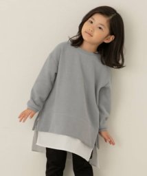 URBAN RESEARCH DOORS（Kids）(アーバンリサーチドアーズ（キッズ）)/シャツ付きチュニックスウェット(KIDS)/グレー