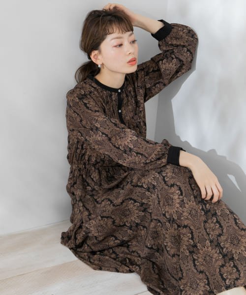 ダマスクプリントワンピース アーバンリサーチサニーレーベル Urban Research Sonny Label Magaseek