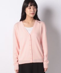 BENETTON (women)(ベネトン（レディース）)/バージンウールVネックカーディガン/ベビーピンク