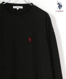 LAZAR(ラザル)/【Lazar】U.S. POLO ASSN./ユーエスポロアッスン 【別注】 ビッグシルエット ロゴ 刺繍 ワンポイント ロングスリーブTシャツ/ブラック