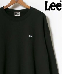 LAZAR(ラザル)/【Lazar】Lee/リー 【別注】 ビッグシルエット ワンポイント ミニロゴ刺繍 スウェット トレーナー/ブラック