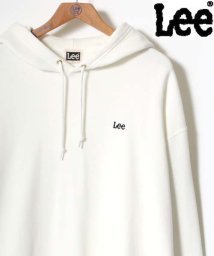 LAZAR(ラザル)/【Lazar】Lee/リー 【別注】 ビッグシルエット ワンポイント ミニロゴ刺繍 スウェット パーカー/ホワイト