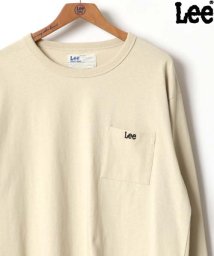 LAZAR(ラザル)/【Lazar】Lee リー　ポケット付き　クルーネック　長袖Tシャツ  ロンＴ ユニセックス/ベージュ