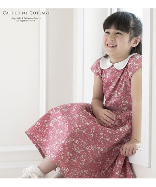 小花柄白襟ワンピース キャサリンコテージ Catherine Cottage Magaseek
