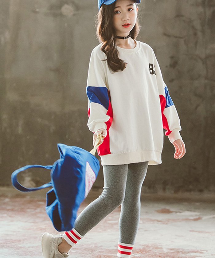 子供服 女の子 セットアップ ロゴプリント 長袖 レギンス おしゃれ ベビー服 キッズ ジャージ 洋服 ガールズ ダンス 新品 ミニミニストア Miniministore Magaseek