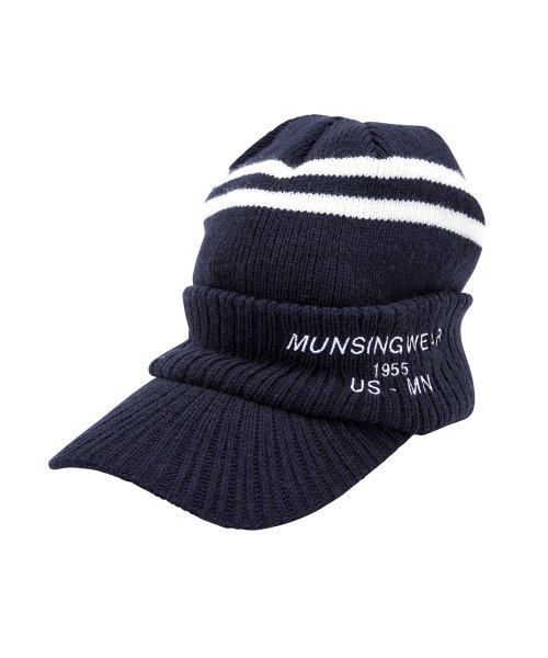 Munsingwear(マンシングウェア)/ツバ付きニットキャップ【アウトレット】/ネイビー系