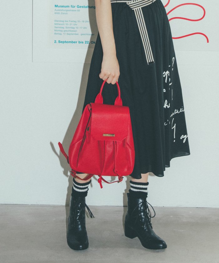 ＜マガシーク＞ アニエスベー WQ23 SAC バックパック レディース レッド F agnes b.】