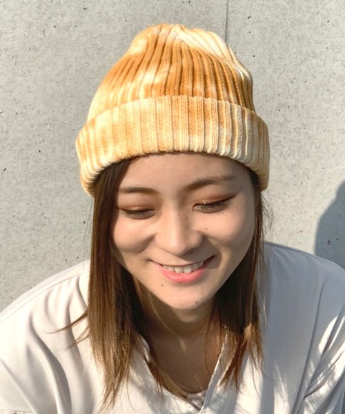 FRUIT OF THE LOOM(フルーツオブザルーム)/後染め COTTON KNIT CAP/ｲｴﾛｰ