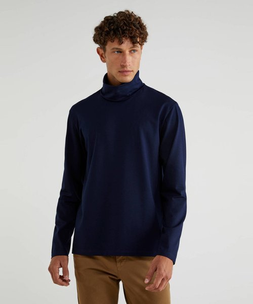 セール タートルネック長袖tシャツ カットソー ベネトン メンズ Benetton Mens Magaseek