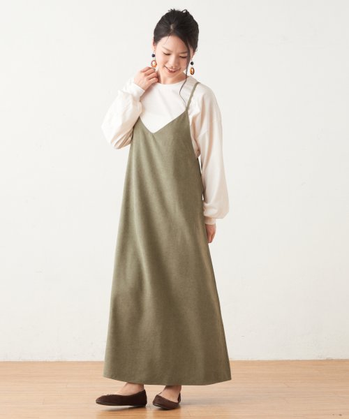 セール ピーチキャミワンピース ロンｔ ｓｅｔ オリーブデオリーブ Olive Des Olive Magaseek