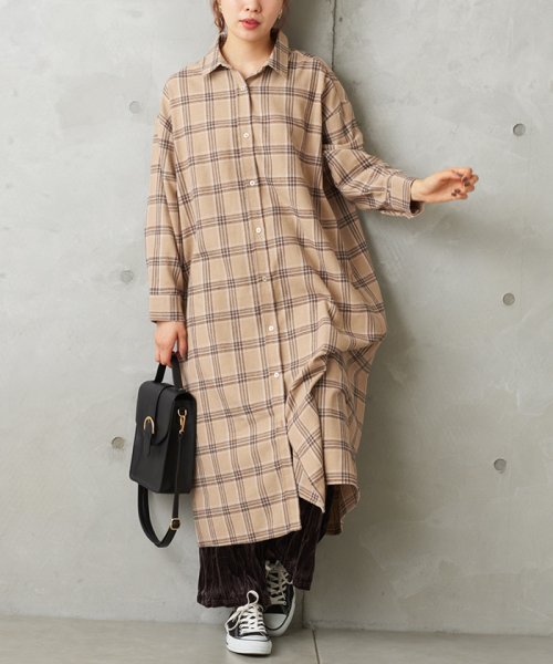 セール チェックシャツワンピース ナイスクラップ アウトレット Nice Claup Outlet Magaseek