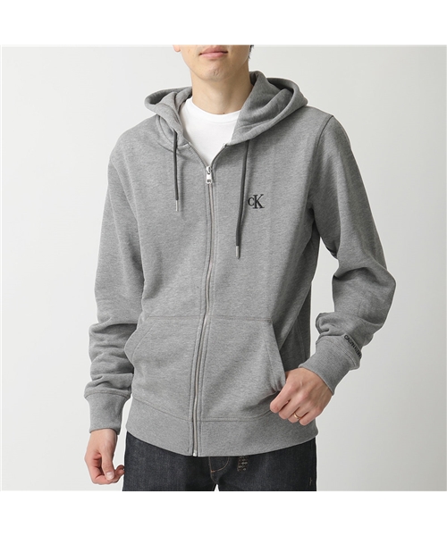 Calvin Klein(カルバンクライン)】J30J314535 スウェット ジップアップ パーカー P2D/Mid－Grey－Heather  メンズ(503535595) | カルバンクライン(Calvin Klein) - MAGASEEK