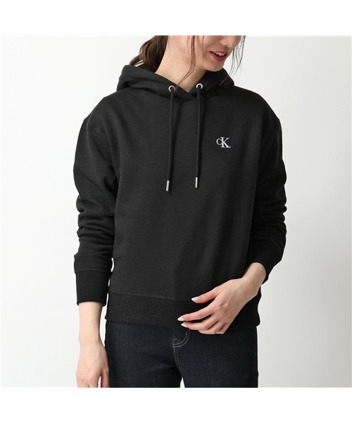 Calvin Klein カルバンクライン Jj スウェット プルオーバー パーカー 長袖 Bae Ck Black レディース カルバンクライン Calvin Klein Magaseek