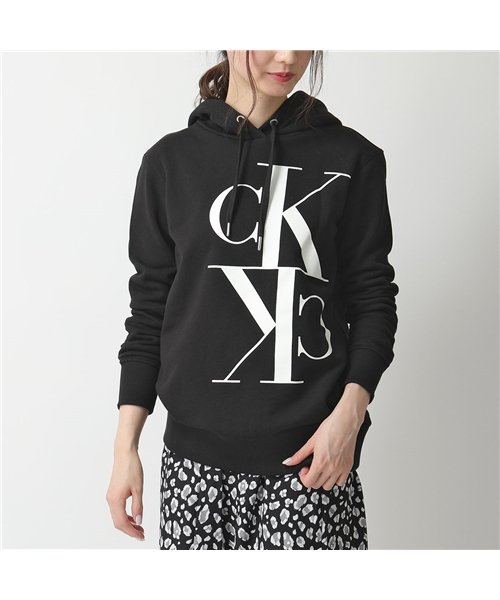 Calvin Klein カルバンクライン Jj2129 スウェット プルオーバー トレーナー パーカー 長袖 Bae Ck Black レディース カルバンクライン Calvin Klein Magaseek