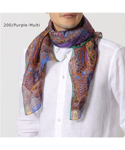 Etro エトロ プリーツ スカーフ 2019イタリア製 126×62cm - ストール