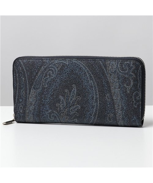 Etro エトロ 0f448 8007 ペイズリー柄 Pvc レザー 長財布 ラウンドファスナー 0 メンズ エトロ Etro Magaseek