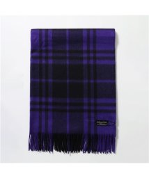 Joshua Ellis(ジョシュアエリス)/【Joshua Ellis(ジョシュアエリス)】Ripple Cashmere Scarf カシミヤ 大判 ストール チェック 柄 ショール マフラー CPG /パープル系