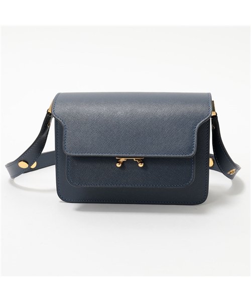 MARNI(マルニ)/【MARNI(マルニ)】SBMPS01NO1 LV520 ミニ トランク レザー ショルダーバッグ ポシェット ZB74N/ORIONBLUE 鞄 レディース/ORIONBLUE