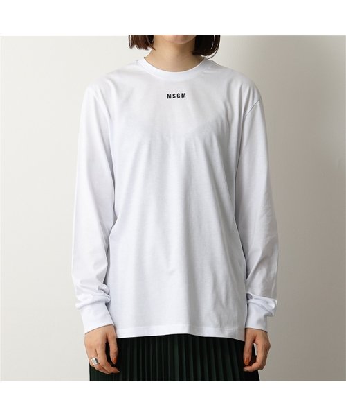 セール Msgm エムエスジーエム 2941mdm 長袖tシャツ ロンt ロング カットソー クルーネック ちびロゴ レディース エムエスジーエム Msgm Magaseek