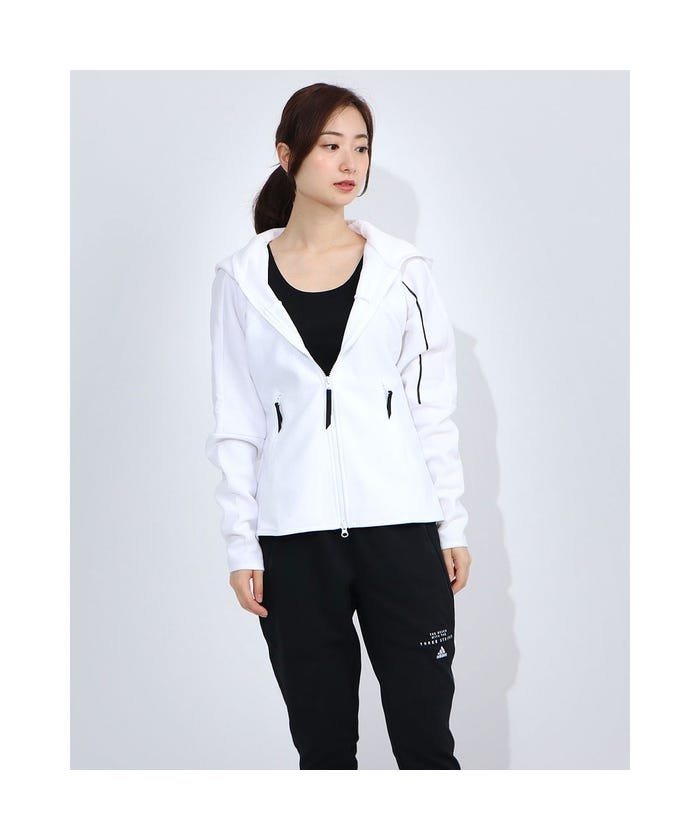 アディダス Adidas レディース スウェットフルジップパーカー W Adidas Z N E Hd Gp6408 ホワイト 503543749 アディダス Adidas Magaseek