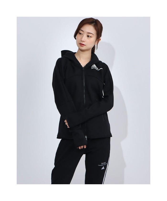 アディダス Adidas レディース スウェットフルジップパーカー W Adidas Z N E Hd Gp6407 ブラック アディダス Adidas Magaseek