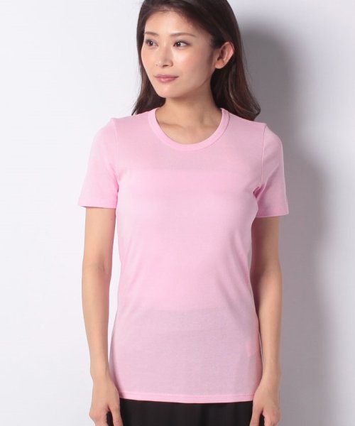 BENETTON (women)(ベネトン（レディース）)/ループロゴクルーネック半袖Tシャツ・カットソー/ピンク