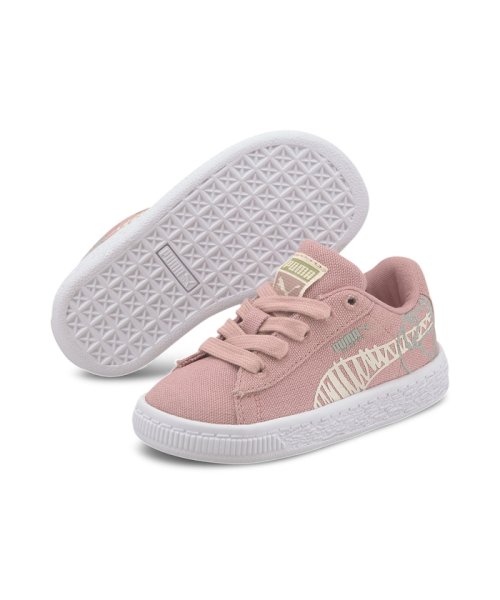 PUMA(プーマ)/ベビー バスケット キャンバス T4C ウィンター スニーカー 12－16cm /BRIDALROSE-AQUAGRAY