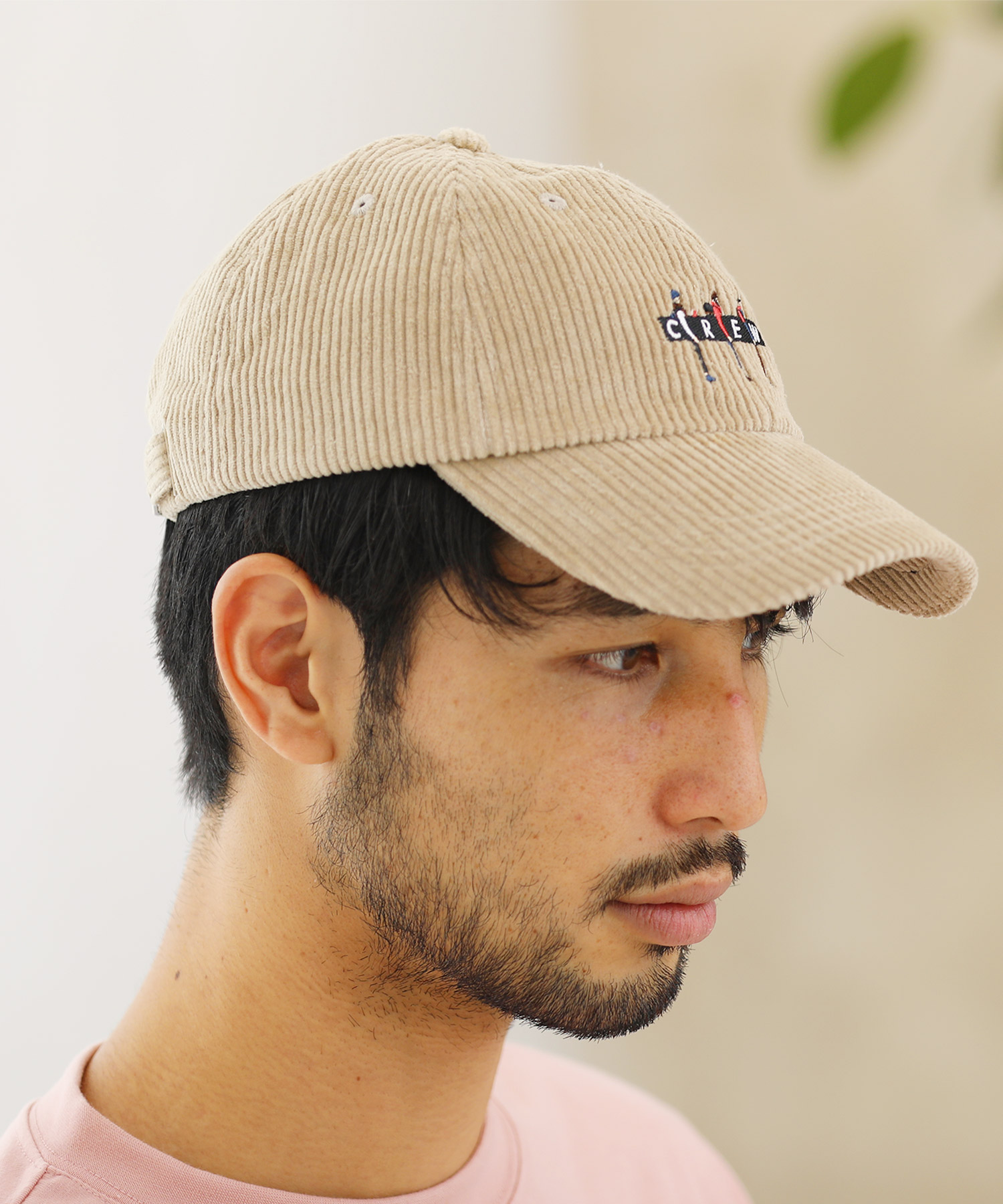 ワンポイント刺繍コーデュロイキャップ / キャップ メンズ 帽子 ブランド つば 男性用 CAP
