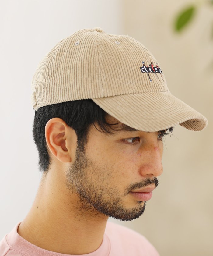  ジギーズショップ ワンポイント刺繍コーデュロイキャップ / キャップ メンズ 帽子 ブランド つば 男性用 CAP メンズ ベージュ フリーサイズ JIGGYS SHOP】