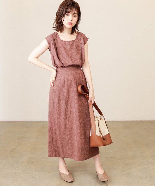 セール Natural Couture セットアップ対応商品 フラワージャガードロングスカート ナイスクラップ アウトレット Nice Claup Outlet Magaseek