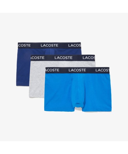 LACOSTE Mens(ラコステ　メンズ)/ブランドネームデザイン3パックボクサーパンツ/ブルー