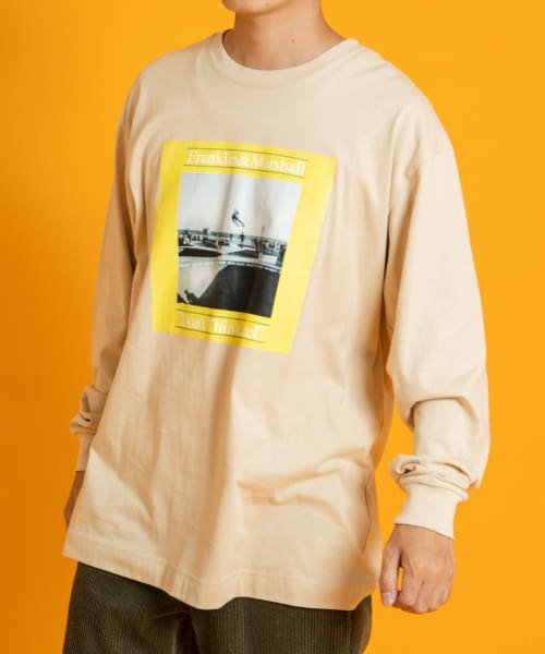 54%OFF！＜マガシーク＞ アイテムズ アーバンリサーチ FRANKLIN & MARSHALL プリントロングスリーブ Tシャツ FMSSR−1 メンズ BEG 38 ITEMS URBANRESEARCH】 セール開催中】