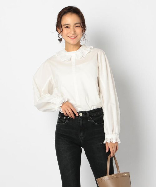 セール レースカラースタンドネックブラウス リエミラー Rie Miller Magaseek