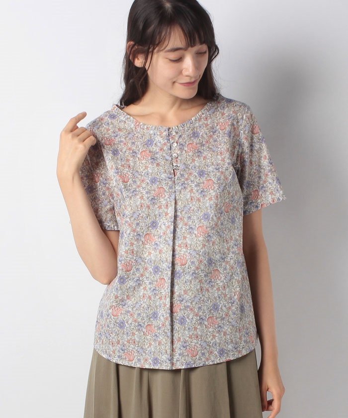 セール 30 Off 綿プリント前釦ブラウス カールパークレーン Karl Park Lane Magaseek