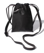 ＜マガシーク＞ パトリックステファン Leather cell phone bag 'drawstring' メンズ ブラック F PATRICK STEPHAN】