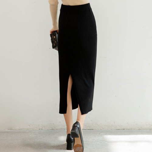バックスリットの美脚効果抜群リブタイトスカート メゾンドラティール Maison De Latir Magaseek